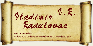Vladimir Radulovac vizit kartica